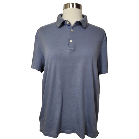 Joseph Abboud Men's Modern Fit Light Blue Collared Polo Short Sleeve Shirt Small - Picture 1 of 7